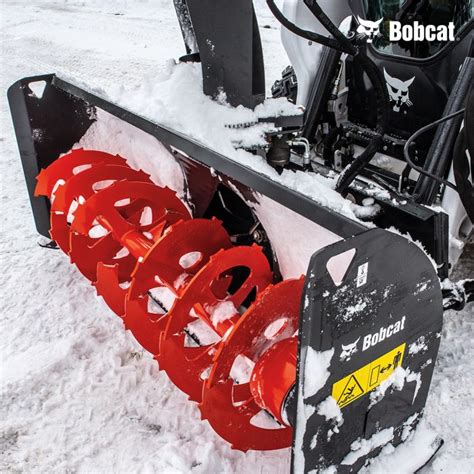 used snow blower attachment for skid steer|bobcat with snowblower attachment.